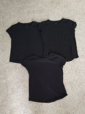 wonder nation Black Short-Sleeve Crewneck Tees - 3 Pack